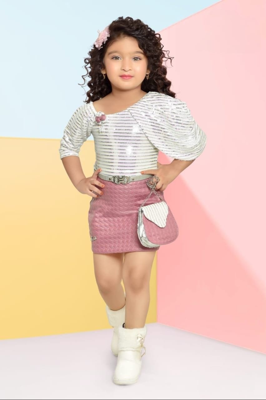 Short Fancy Party wear middi - 01011ZU_Cream