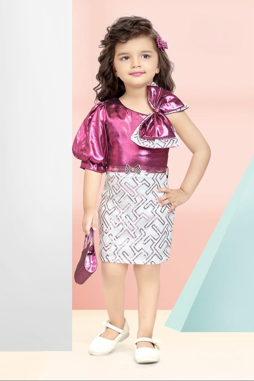 Short middi One shoulder Sleeves - 01257ZU_Wine