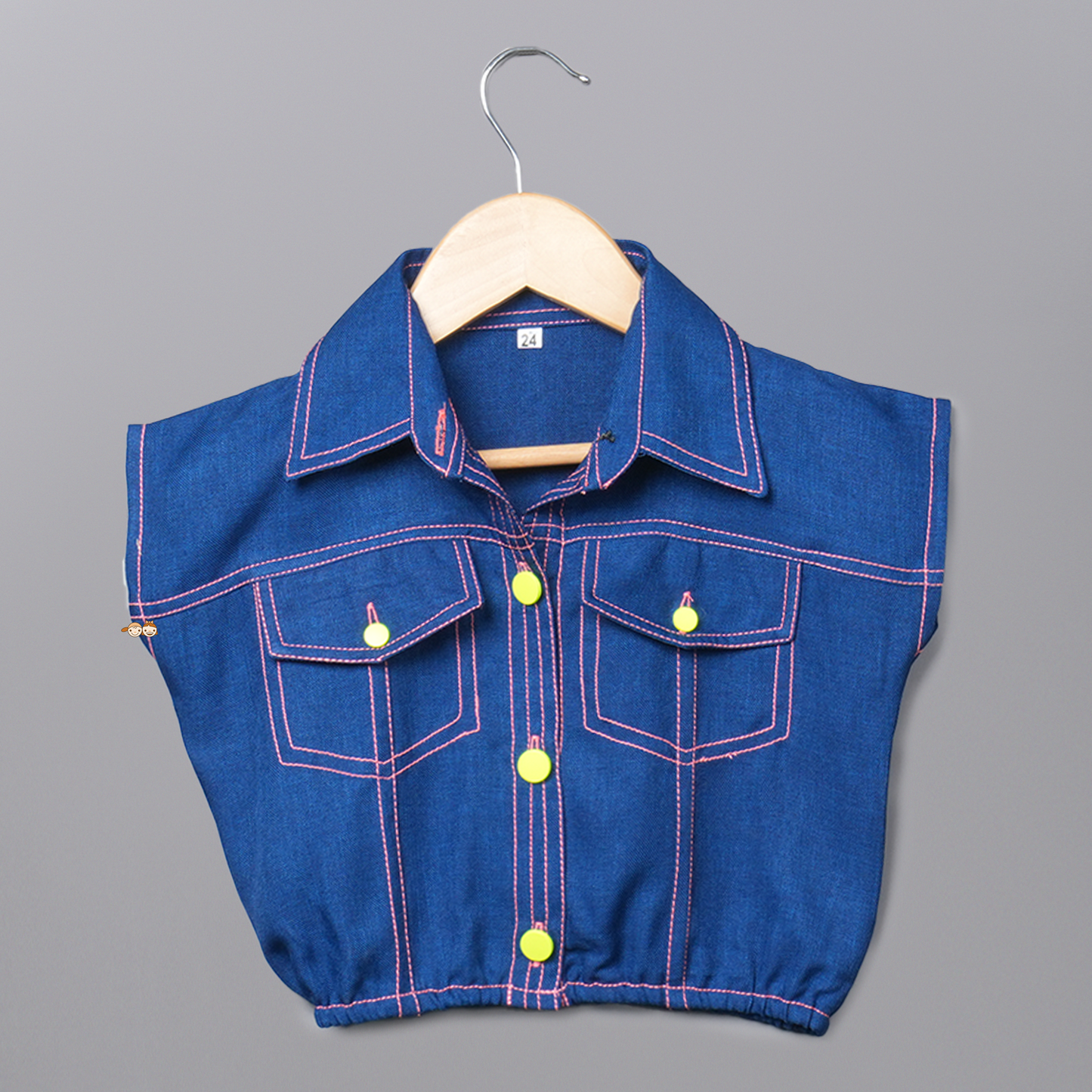 Co-Ord Set Stylish Denim look - 25019MA_Blue