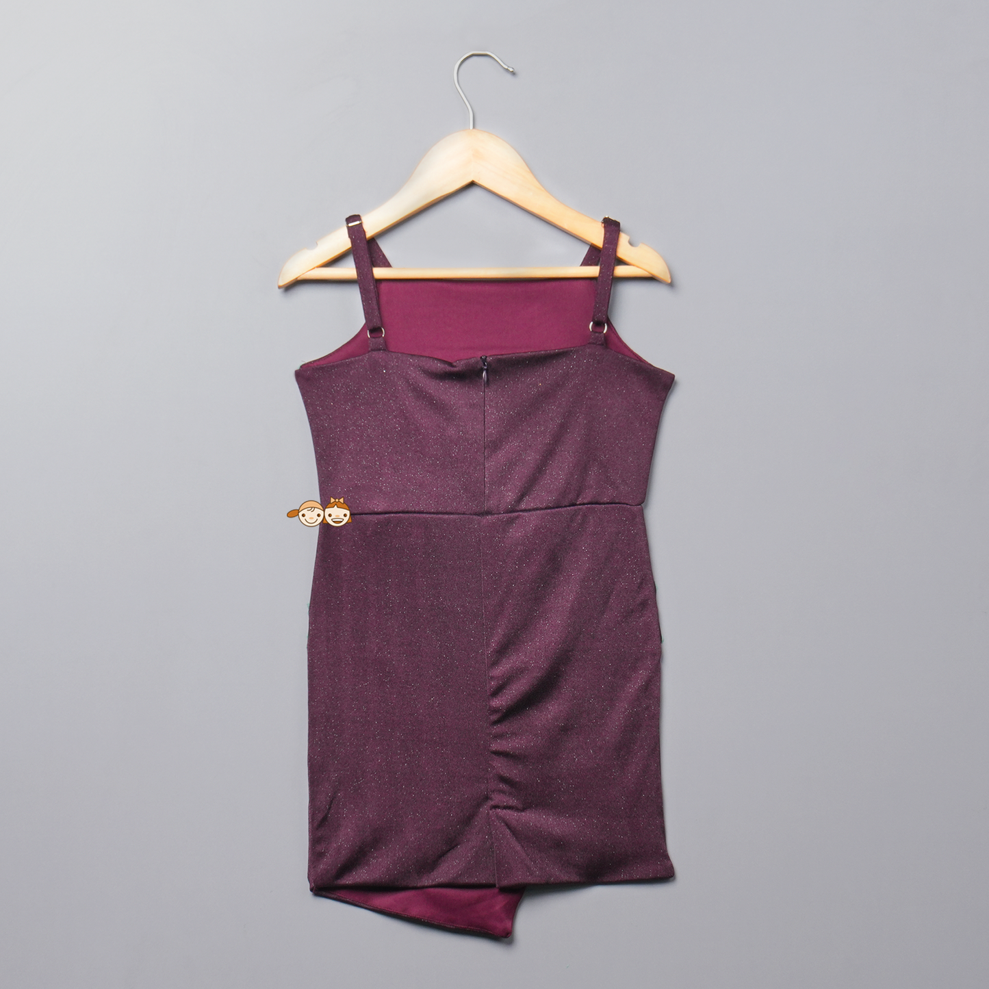 Short middi Cowl neck Sleeveless -01820FL_Wine