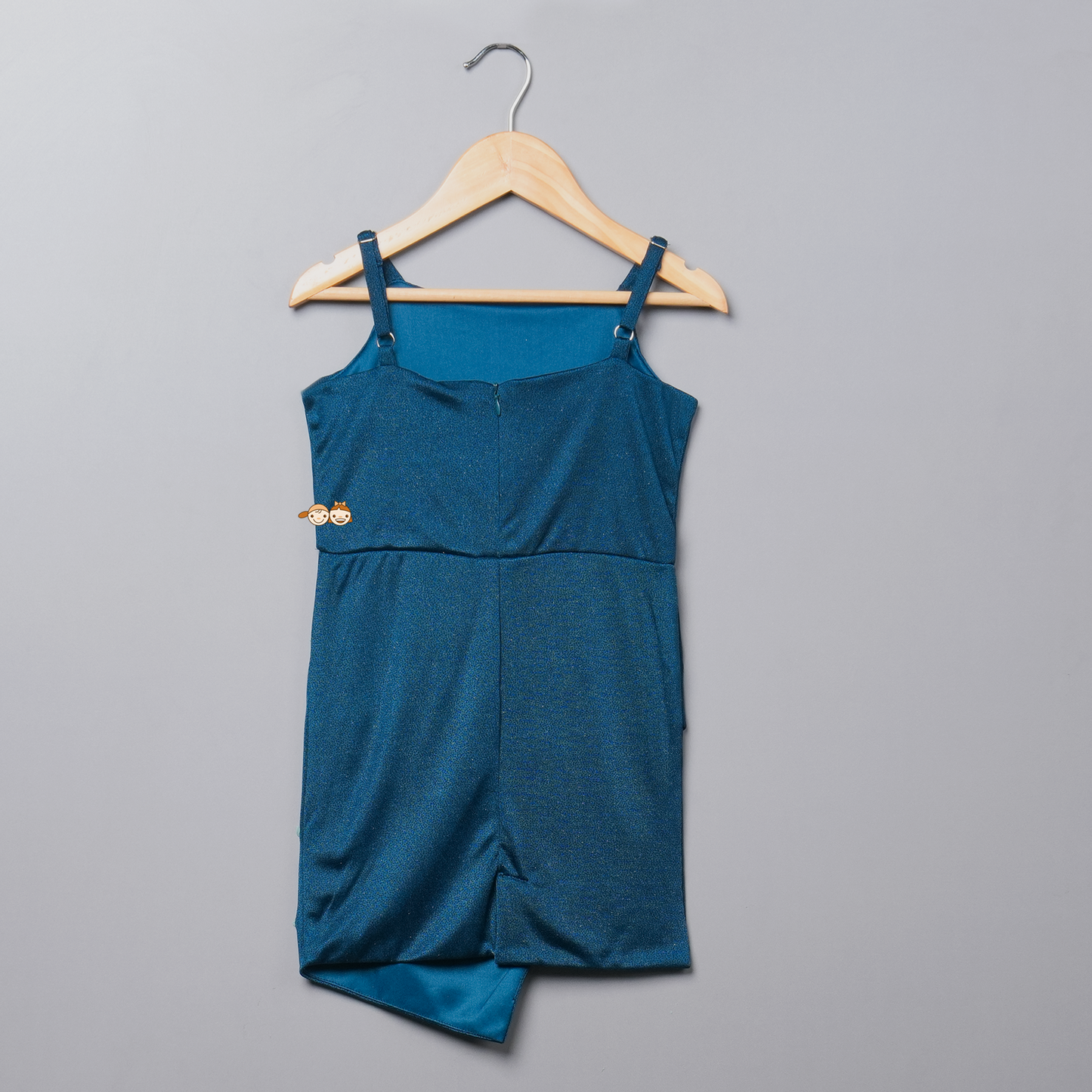 Short middi cowl neck Sleeveless -01820FL_Blue