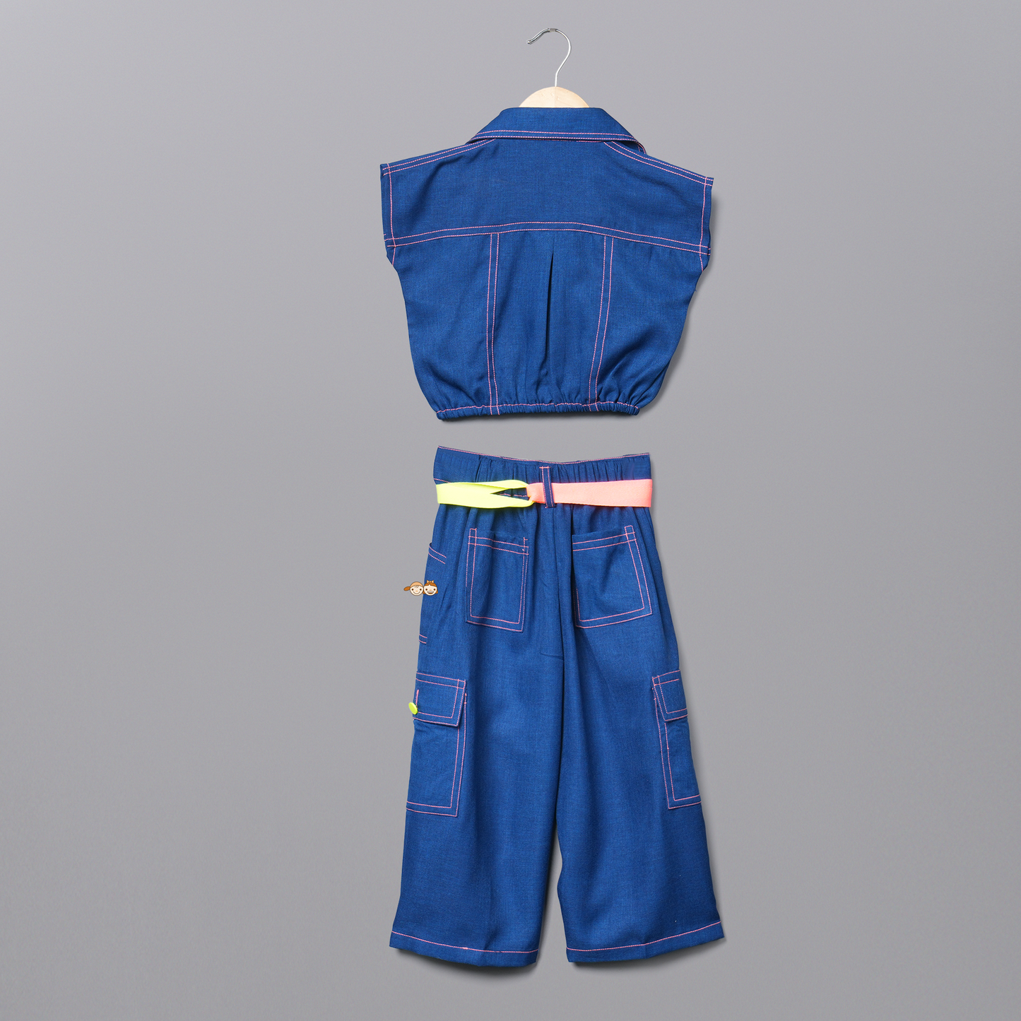 Co-Ord Set Stylish Denim look - 25019MA_Blue