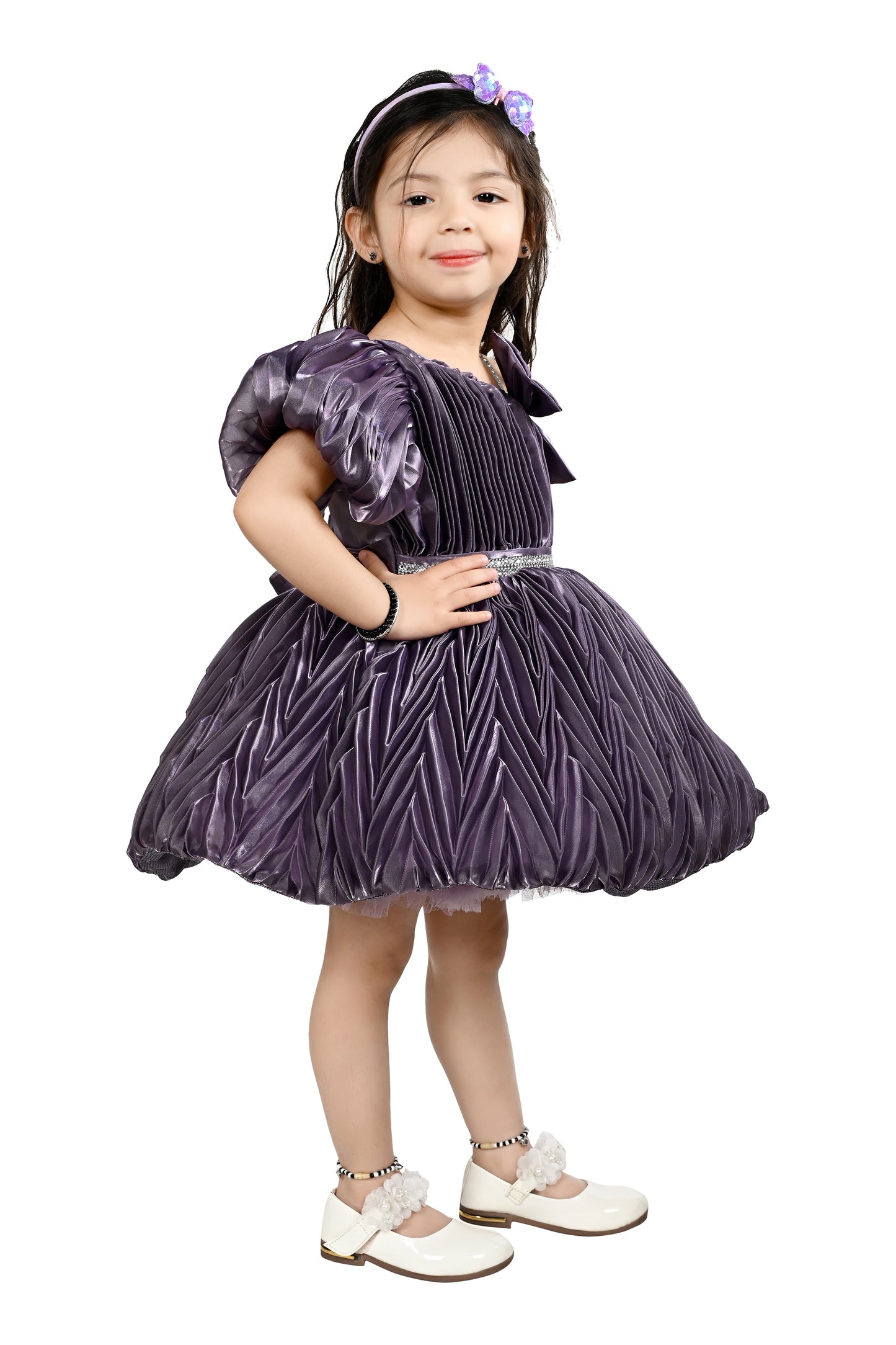 Frock Fit and Flared with Bow Lavender -24HA00748