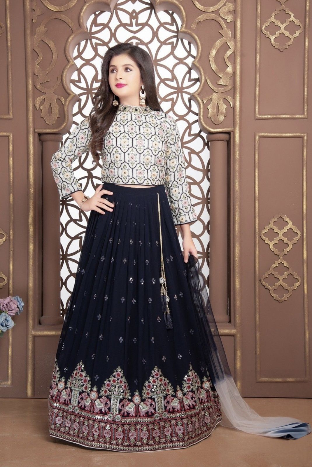 Fancy Lehenga Top-03095MA_Blue