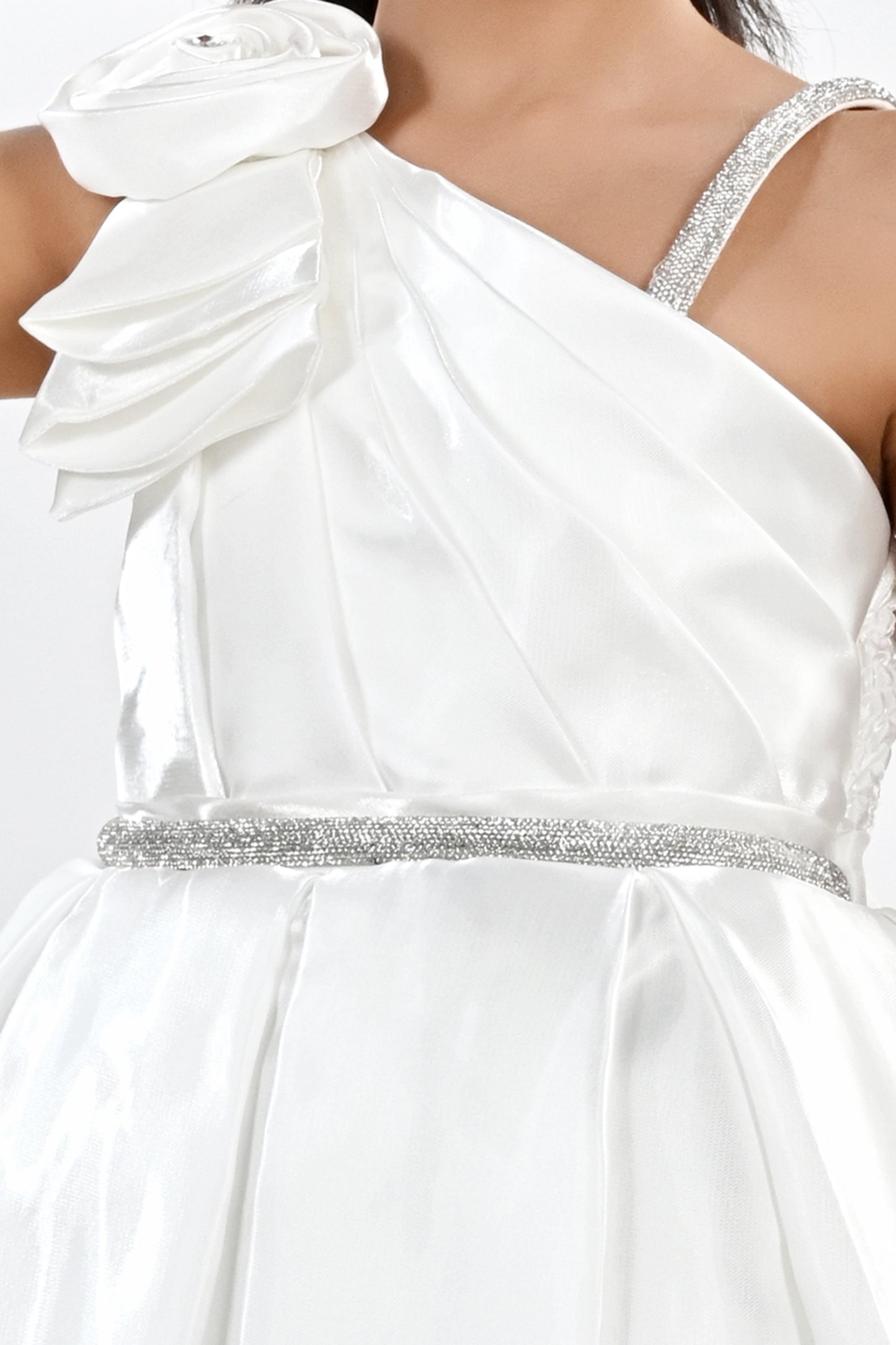 Fancy Party Dress-24LA01008 white