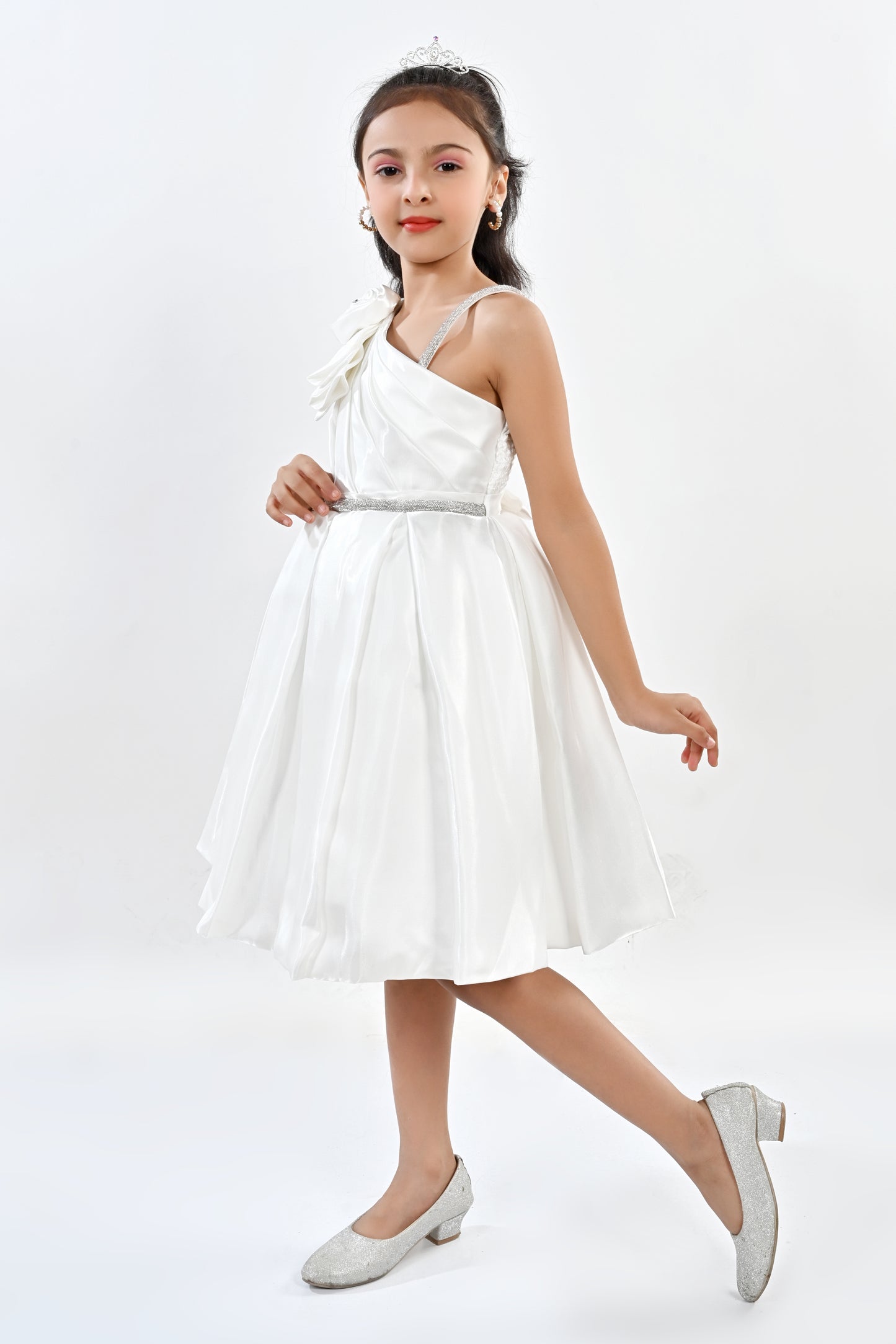 Fancy Party Dress-24LA01008 white