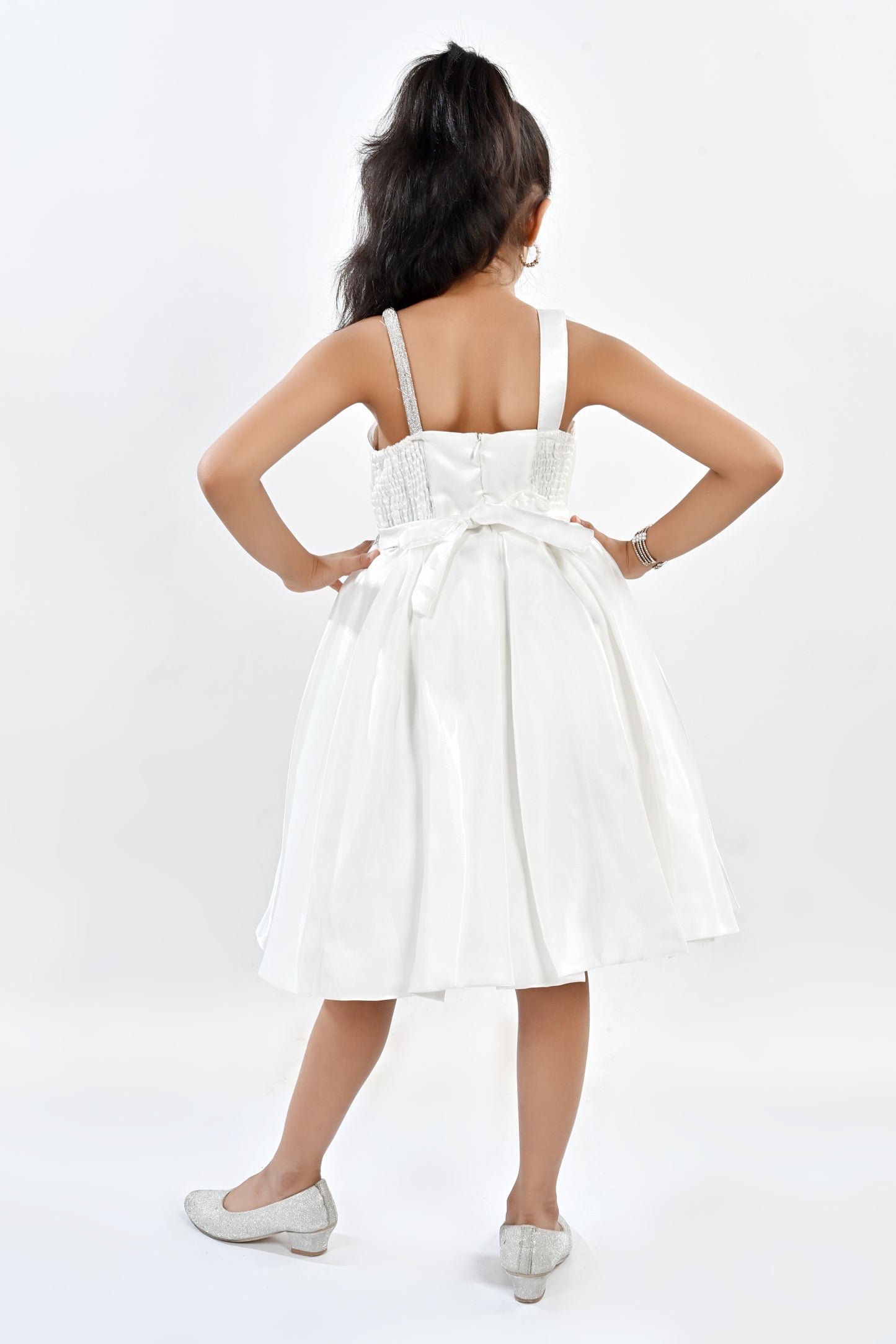 Fancy Party Dress-24LA01008 white