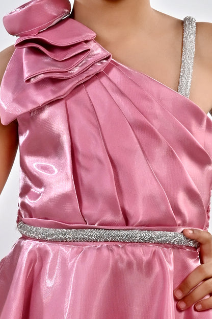 Fancy Party Dress-24MA01002 H.Pink