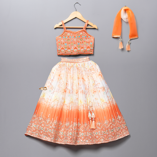 Fancy Ethnic Lehenga Choli-00705SC_Orange
