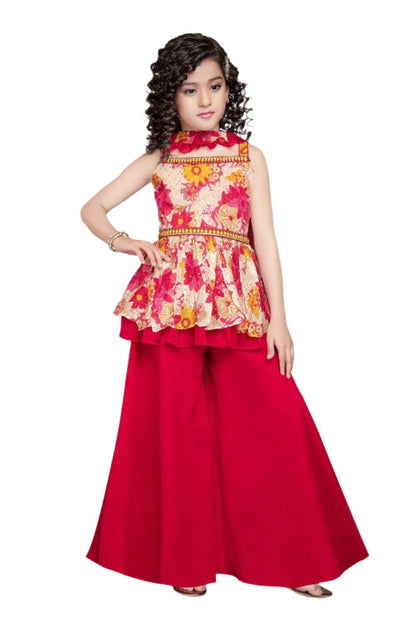 Fancy Ethnic Plazo Set-01104TR_Red