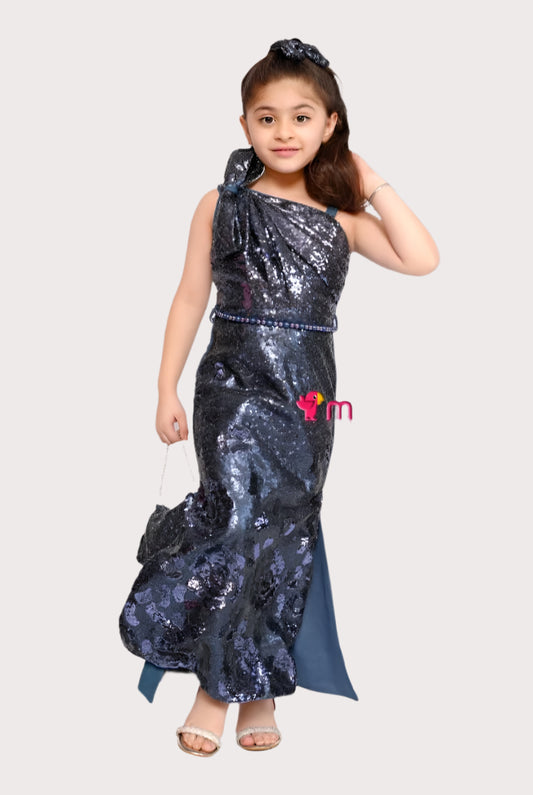 Western Gown Bodyfit - 25035_Blue