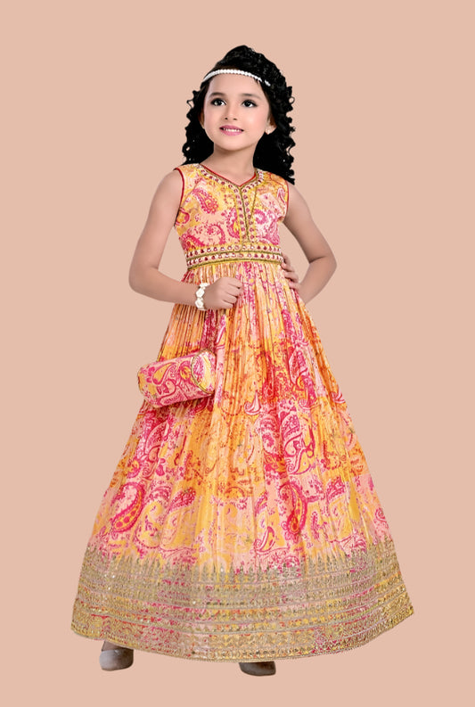 Fancy Ethinic Gown_6378_Yellow