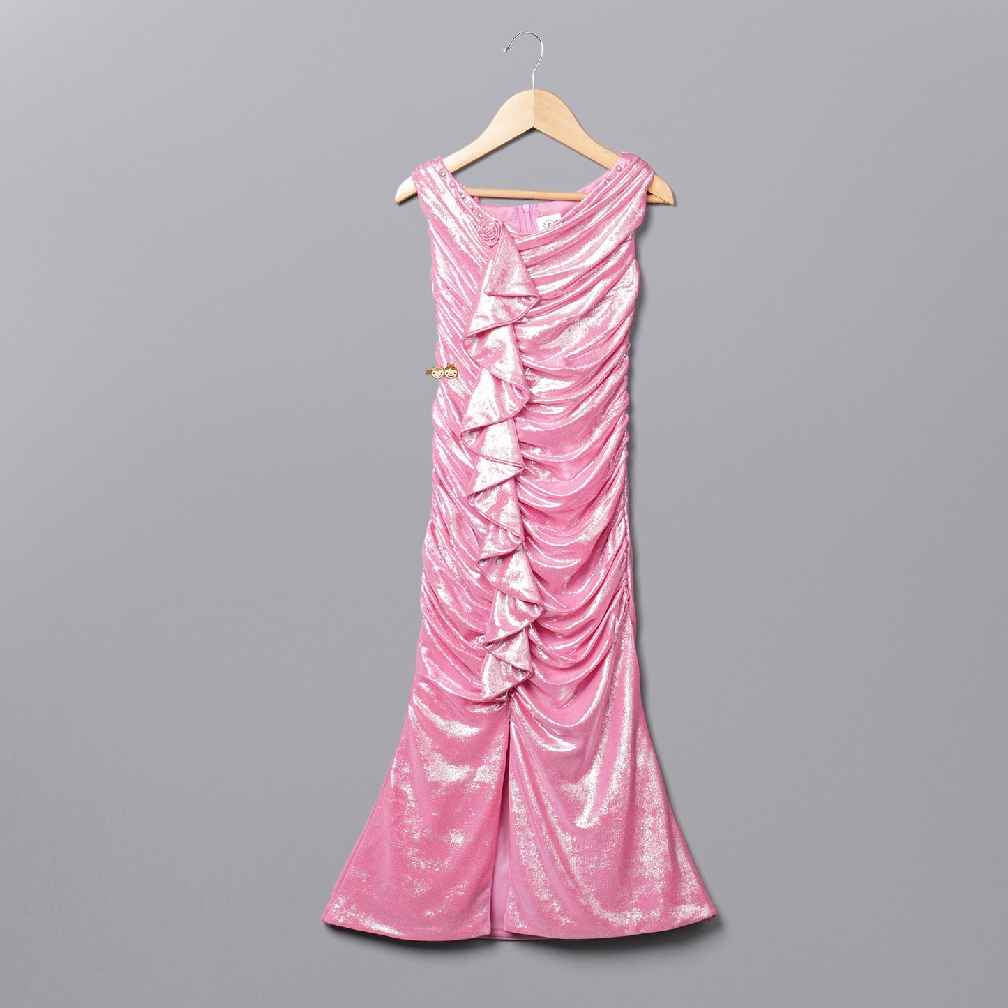 Western Gown boatneck front cut 25049 Pink