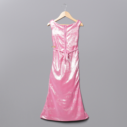 Western Gown boatneck front cut 25049 Pink