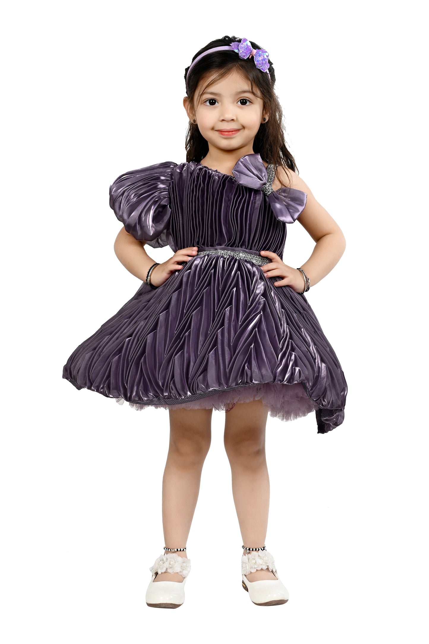 Frock Fit and Flared with Bow Lavender -24HA00748