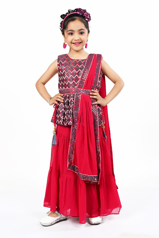 Sarara with attach dupatta -24MA07064