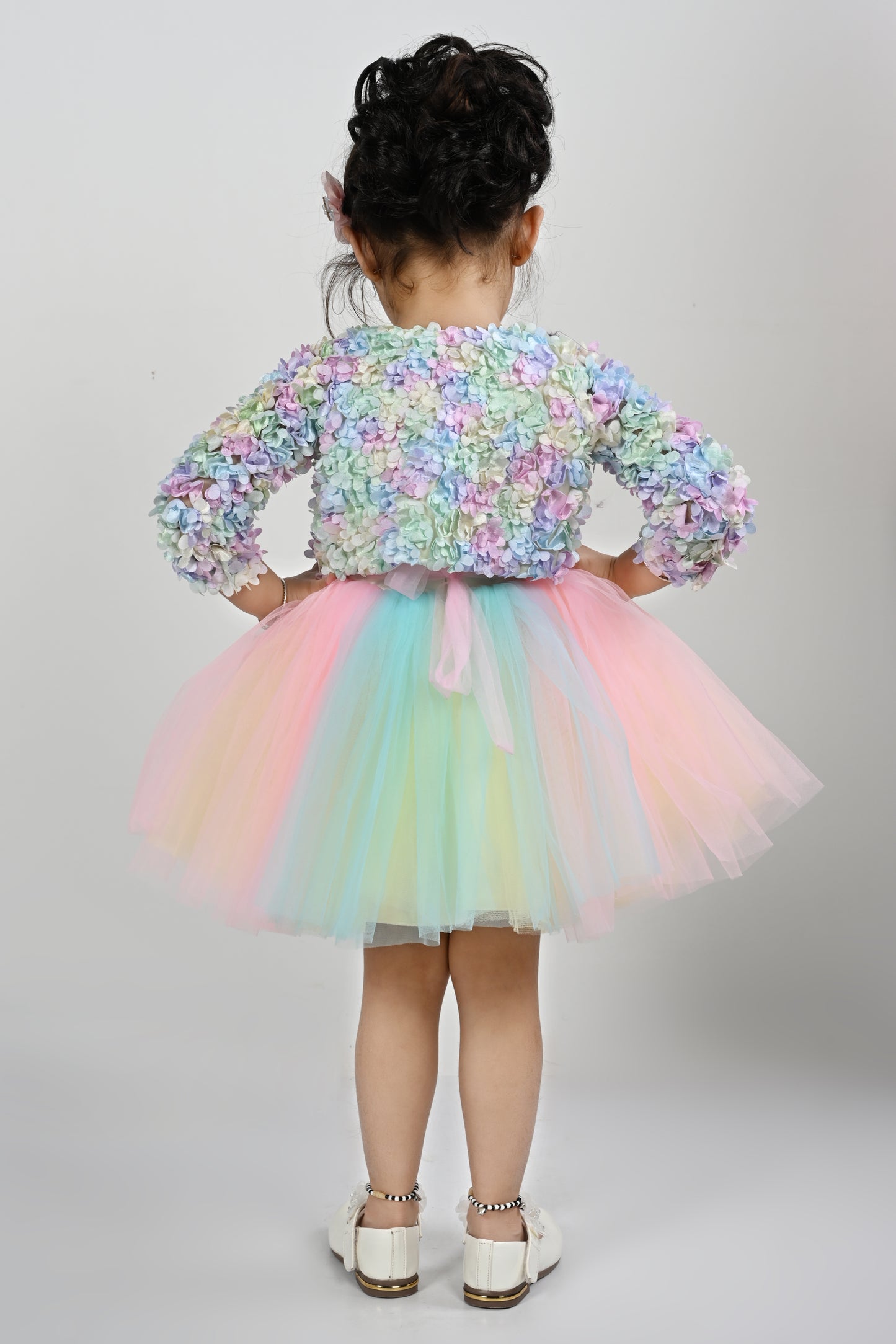 Net Unicorn Frock with Floral Short Jacket-24HA00734