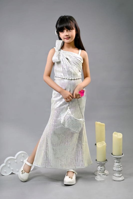 Western Gown Bodyfit - 25064_White